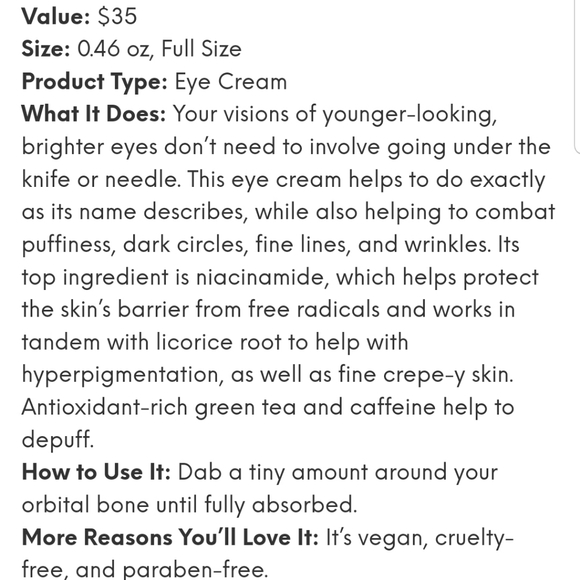 Grace & Stella Brightening and Moisturizing Eye Cream - Picture 8 of 8